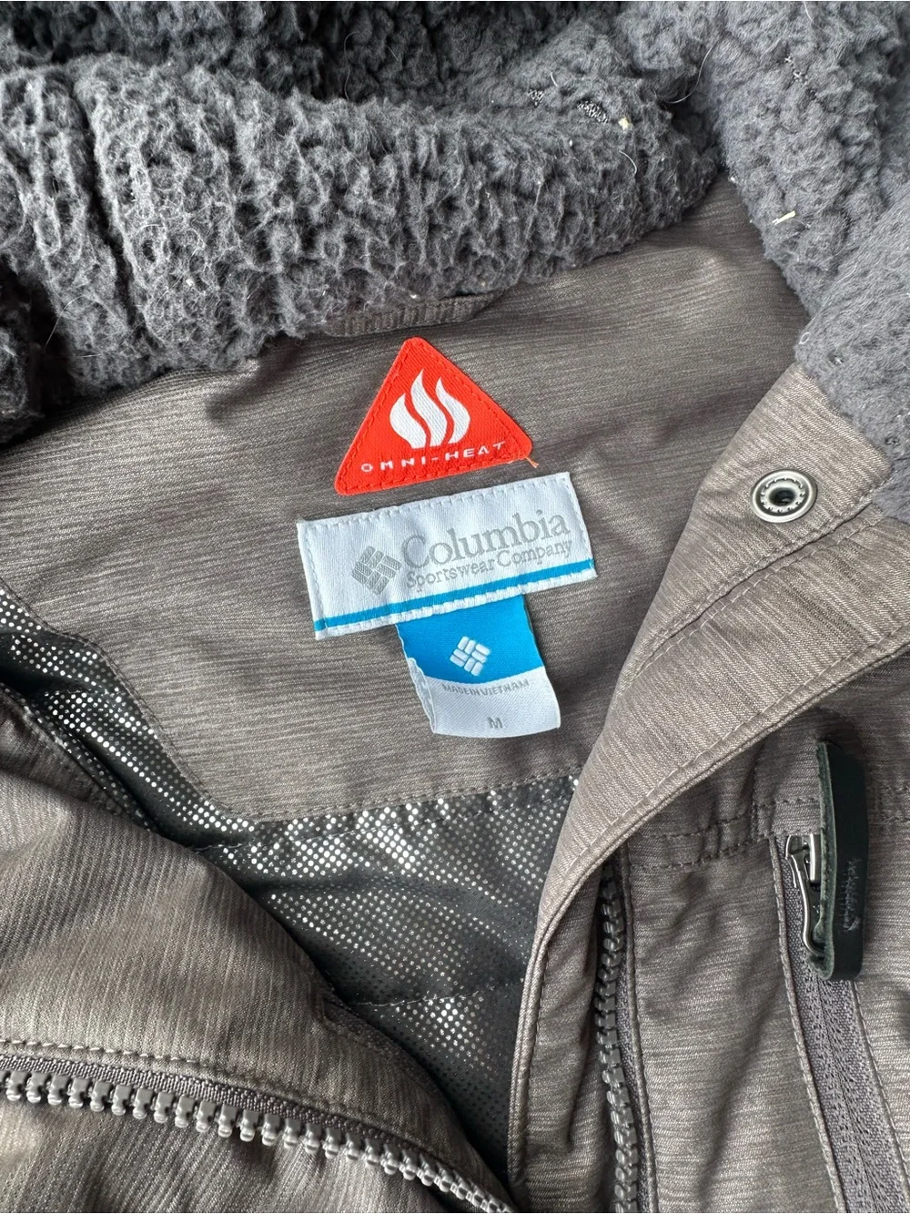 Columbia Taupe Gray Omni-Heat Jacket - Picture 2 of 4